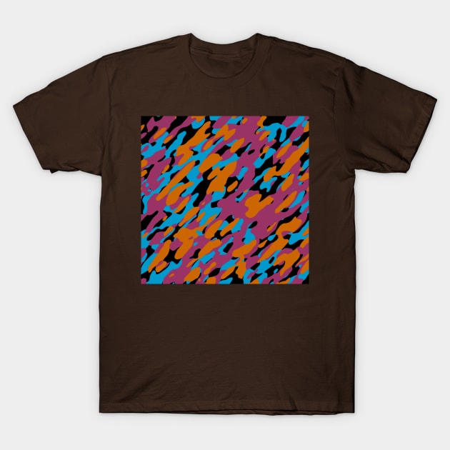 Purple Blue Camouflage T-Shirt by Tshirtstory